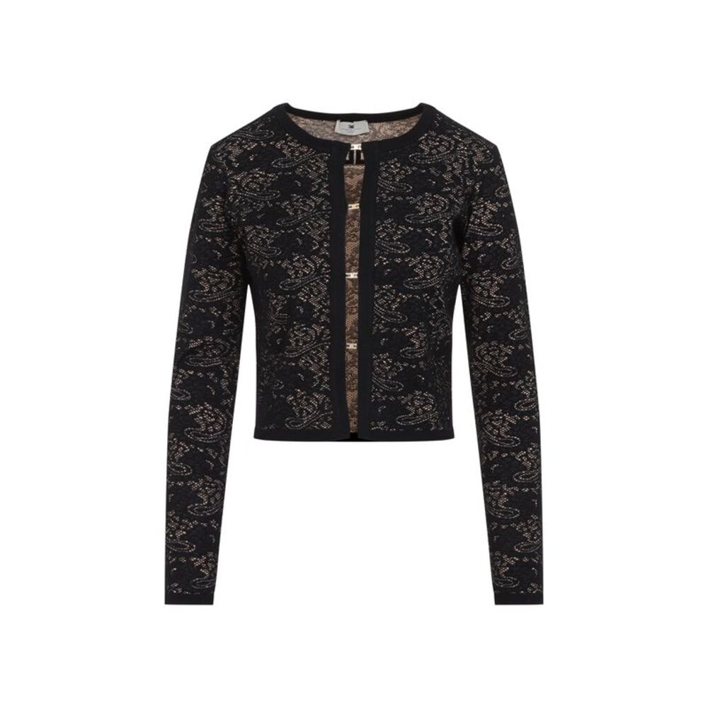 Elisabetta Franchi Knit Lace Cardigan Women